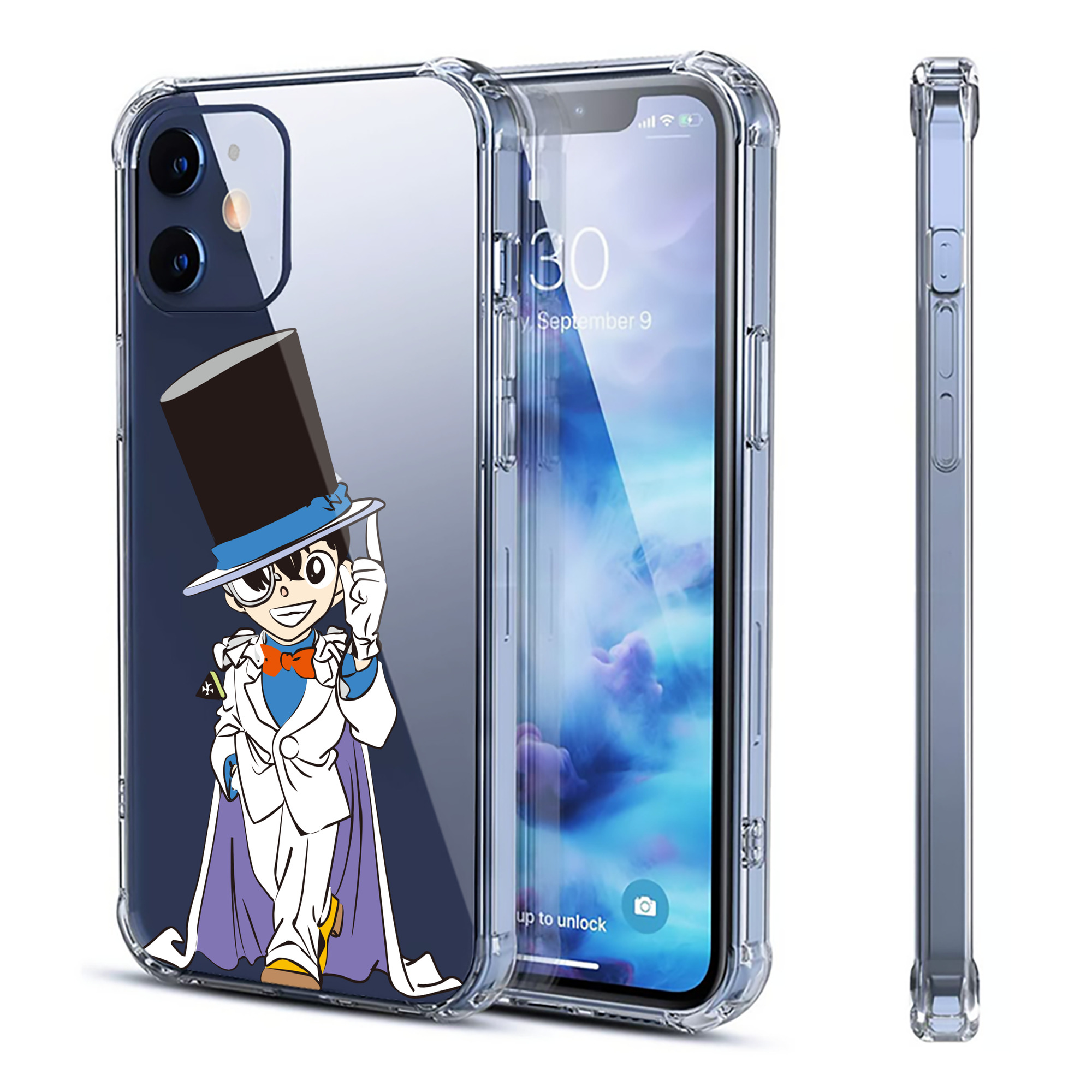 （画像用） 名探偵コナン 江戸川 コナン Detective Conan Conan Edogawa 【iPhone 12シリーズ対応】透明スマホケース（クリアソフトケース）